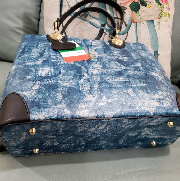 NEW MADE IN ITALY BORSE IN PELLE LEATHER SATCHEL - Picture 8 of 16